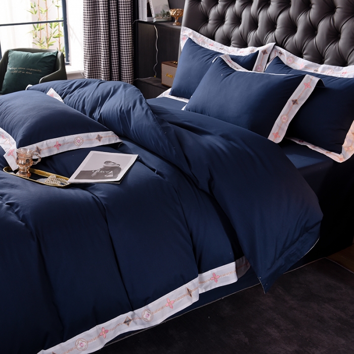 91家纺网 家纺一手货源 找家纺 （总）甜之梦2025新款13374经典北欧风工艺款纯色四件套