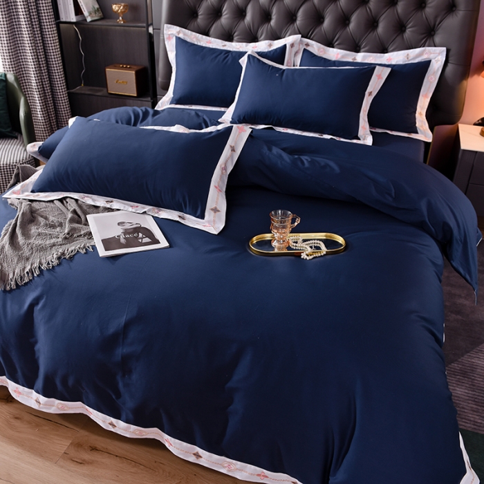 91家纺网 家纺一手货源 找家纺 （总）甜之梦2025新款13374经典北欧风工艺款纯色四件套