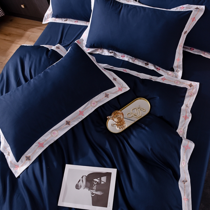 91家纺网 家纺一手货源 找家纺 （总）甜之梦2025新款13374经典北欧风工艺款纯色四件套