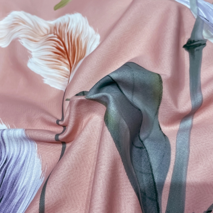 91家纺网 家纺一手货源 找家纺 金爱家 2021新款大版磨毛花卉系列四件套 秋高气爽