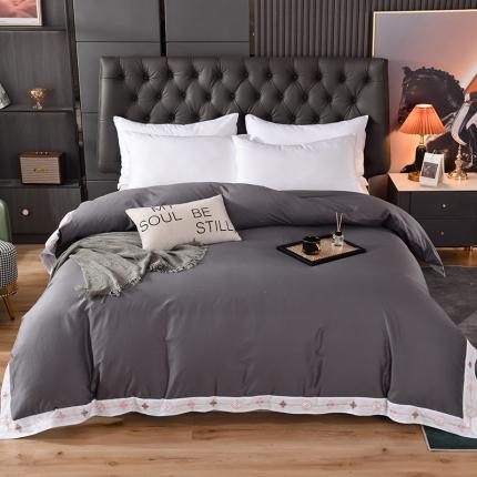 91家纺网 家纺一手货源 找家纺 （总）甜之梦2025新款13374经典北欧风工艺款纯色单被套