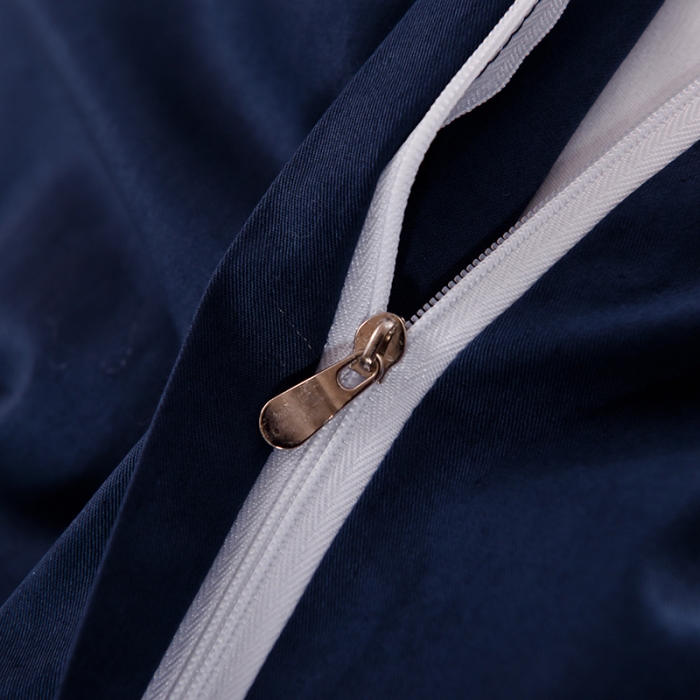 91家纺网 家纺一手货源 找家纺 甜之梦2025新款13374经典北欧风工艺款纯色单被套 藏青