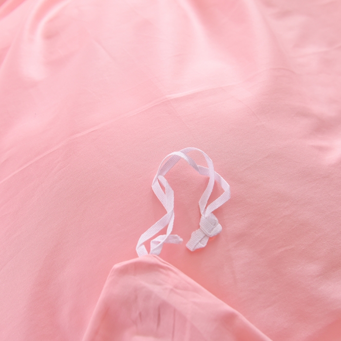 91家纺网 家纺一手货源 找家纺 甜之梦2025新款13374经典北欧风工艺款纯色单被套 粉色