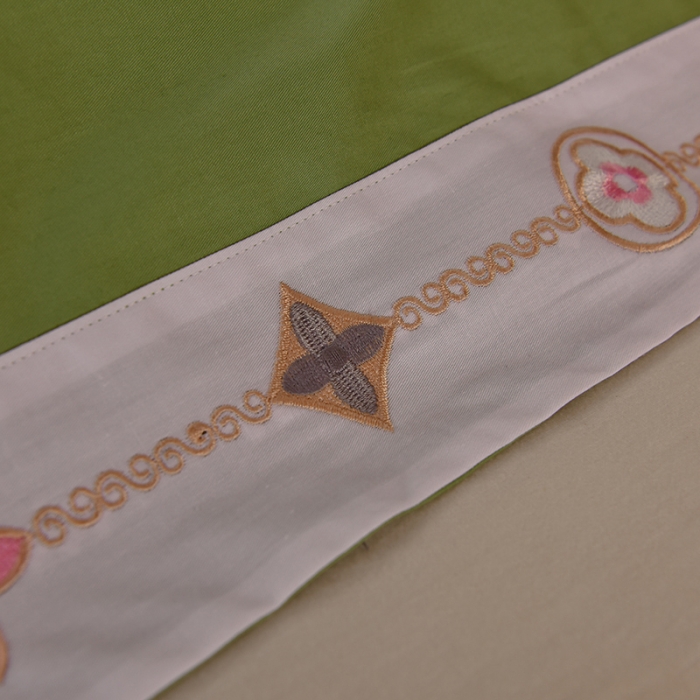 91家纺网 家纺一手货源 找家纺 甜之梦2025新款13374经典北欧风工艺款纯色单被套 果绿