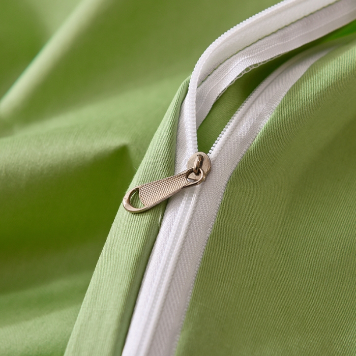 91家纺网 家纺一手货源 找家纺 甜之梦2025新款13374经典北欧风工艺款纯色单被套 果绿