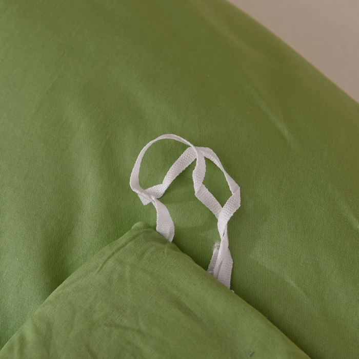 91家纺网 家纺一手货源 找家纺 甜之梦2025新款13374经典北欧风工艺款纯色单被套 果绿