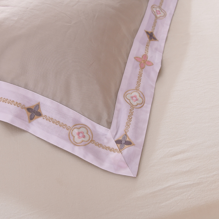 91家纺网 家纺一手货源 找家纺 甜之梦2025新款13374经典北欧风工艺款纯色单被套 浅灰