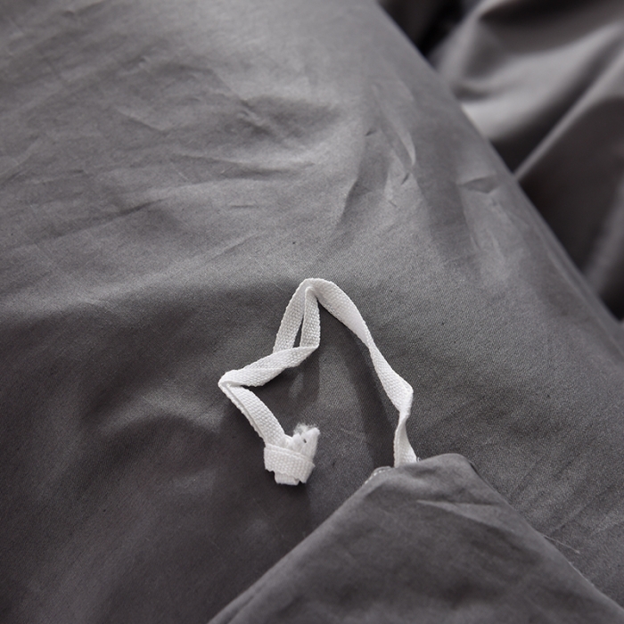 91家纺网 家纺一手货源 找家纺 甜之梦2025新款13374经典北欧风工艺款纯色单被套 深灰