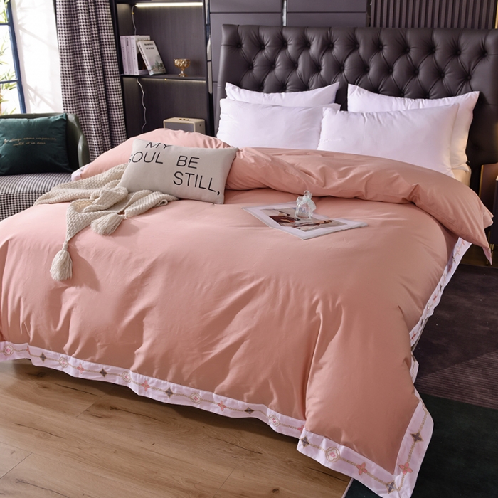 91家纺网 家纺一手货源 找家纺 甜之梦2025新款13374经典北欧风工艺款纯色单被套 玉色