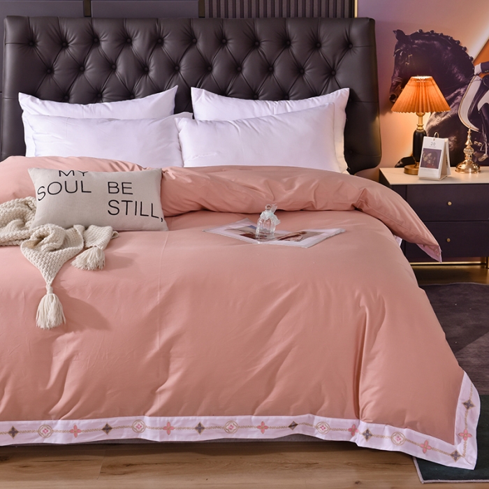 91家纺网 家纺一手货源 找家纺 甜之梦2025新款13374经典北欧风工艺款纯色单被套 玉色