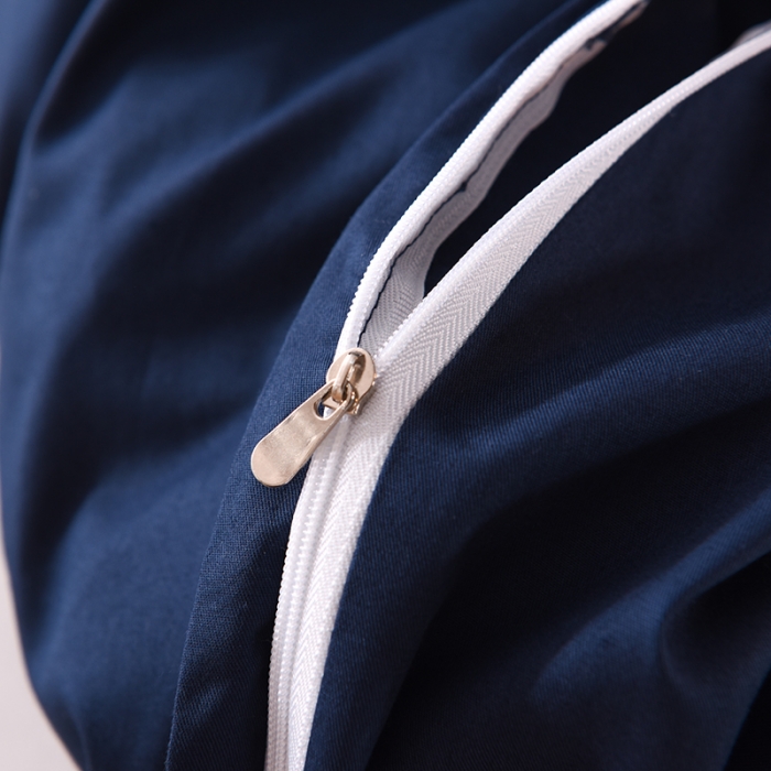 91家纺网 家纺一手货源 找家纺 甜之梦 2025新款13374经典工艺款纯色长绒棉被套 藏青