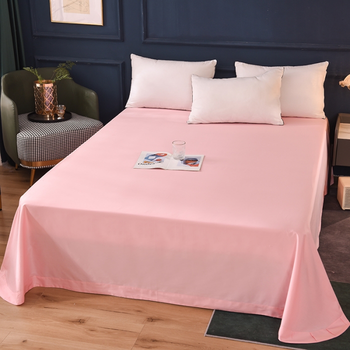 91家纺网 家纺一手货源 找家纺 甜之梦2025新款13374经典北欧风工艺款纯色单床单 粉色