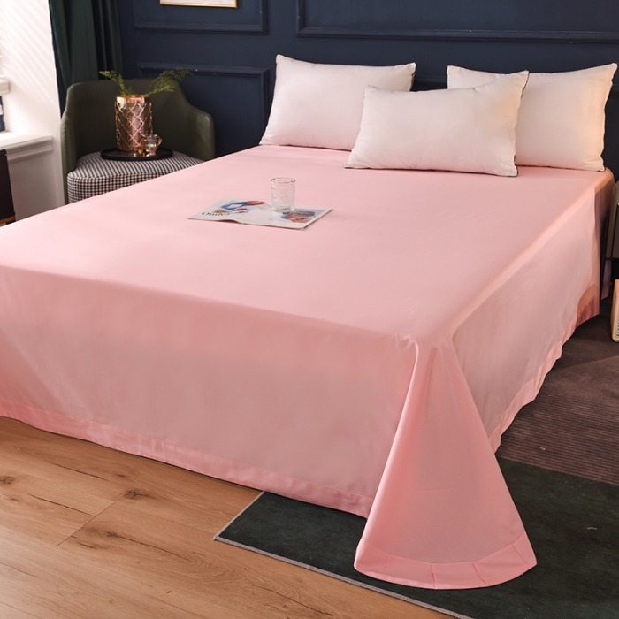 91家纺网 家纺一手货源 找家纺 甜之梦2025新款13374经典北欧风工艺款纯色单床单 粉色