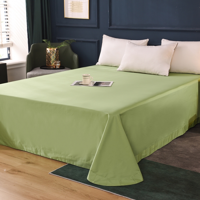 91家纺网 家纺一手货源 找家纺 甜之梦2025新款13374经典北欧风工艺款纯色单床单 果绿