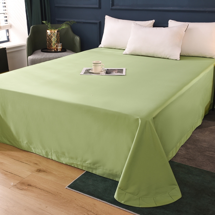 91家纺网 家纺一手货源 找家纺 甜之梦2025新款13374经典北欧风工艺款纯色单床单 果绿