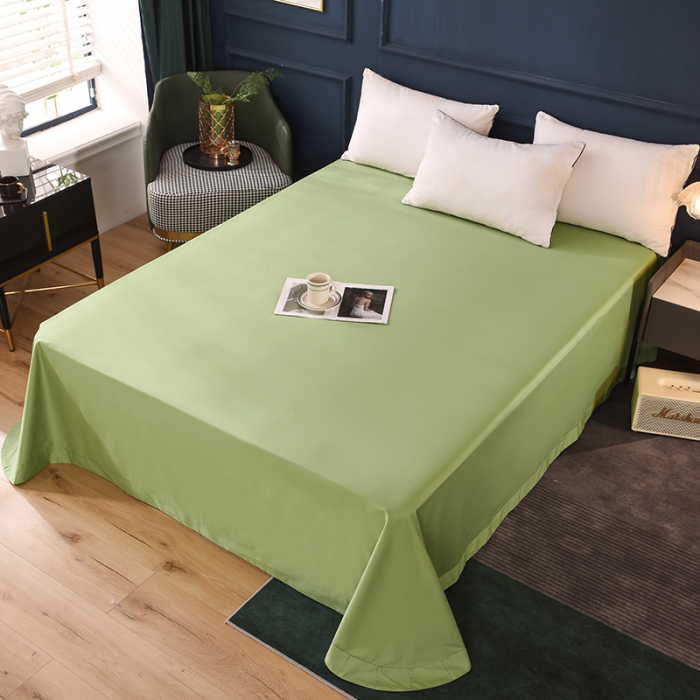 91家纺网 家纺一手货源 找家纺 甜之梦2025新款13374经典北欧风工艺款纯色单床单 果绿