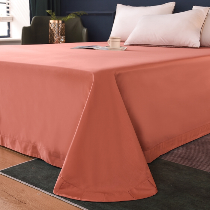 91家纺网 家纺一手货源 找家纺 甜之梦2025新款13374经典北欧风工艺款纯色单床单 咖色