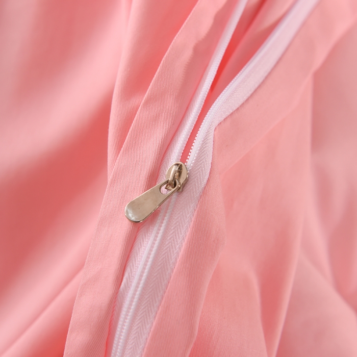 91家纺网 家纺一手货源 找家纺 甜之梦 2025新款13374经典工艺款纯色长绒棉被套 粉色