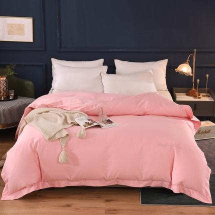 甜之梦 2025新款13374经典工艺款纯色长绒棉被套 粉色