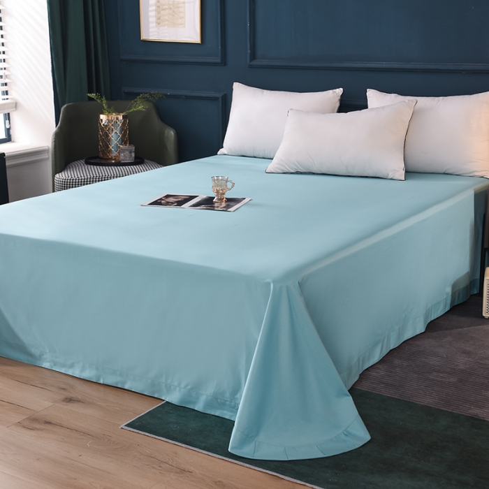 91家纺网 家纺一手货源 找家纺 2025新款13374经典北欧风工艺款纯色单床单 深海蓝