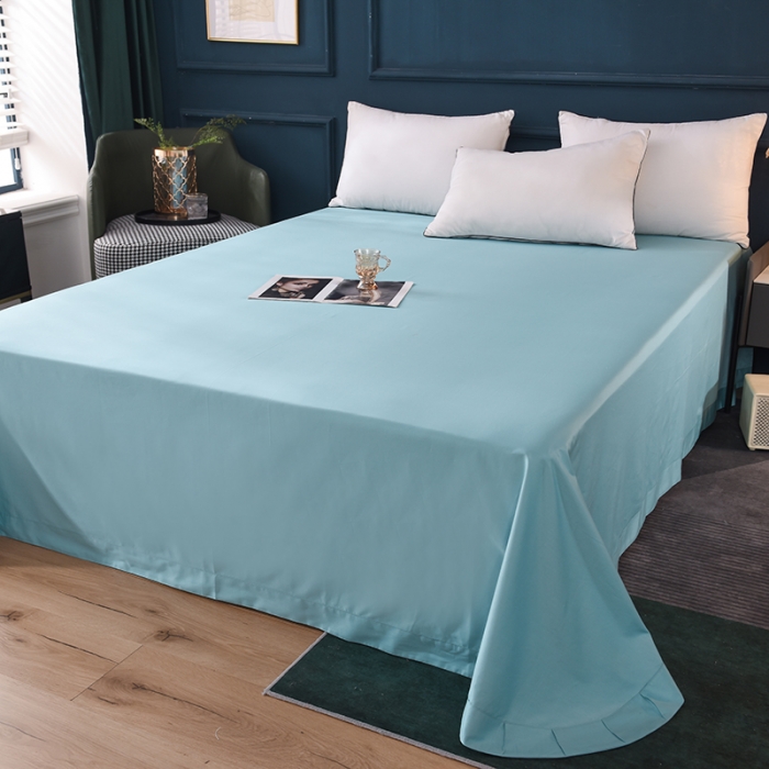 91家纺网 家纺一手货源 找家纺 2025新款13374经典北欧风工艺款纯色单床单 深海蓝