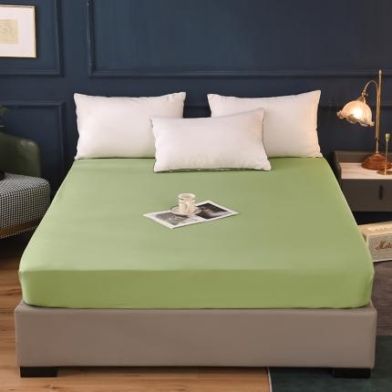 91家纺网 家纺一手货源 找家纺 甜之梦2025新款13374经典北欧风工艺款纯色单床笠 果绿