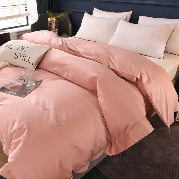 91家纺网 家纺一手货源 找家纺 甜之梦 2025新款13374经典工艺款纯色长绒棉被套 玉色