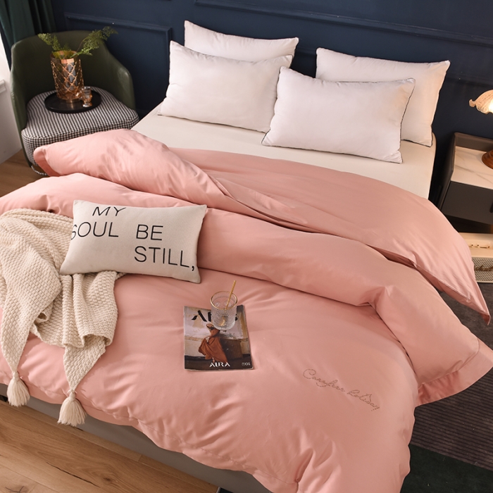 91家纺网 家纺一手货源 找家纺 甜之梦 2025新款13374经典工艺款纯色长绒棉被套 玉色