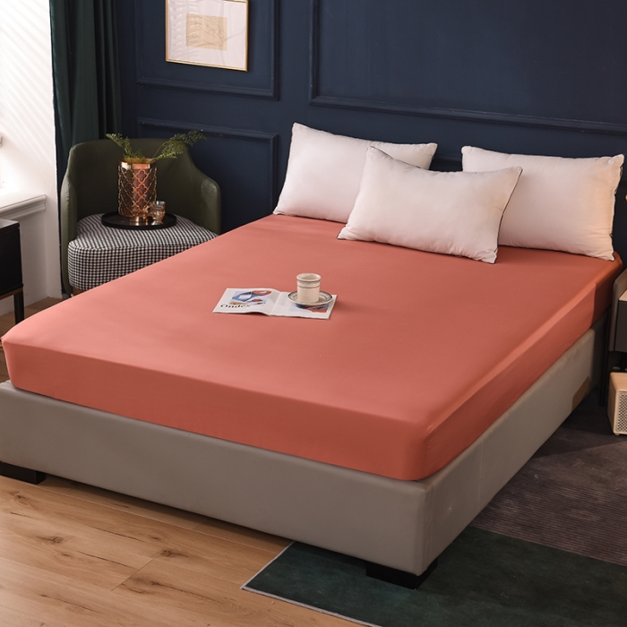 91家纺网 家纺一手货源 找家纺 甜之梦2025新款13374经典北欧风工艺款纯色单床笠 咖色