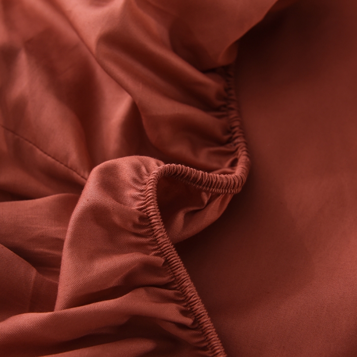 91家纺网 家纺一手货源 找家纺 甜之梦2025新款13374经典北欧风工艺款纯色单床笠 咖色