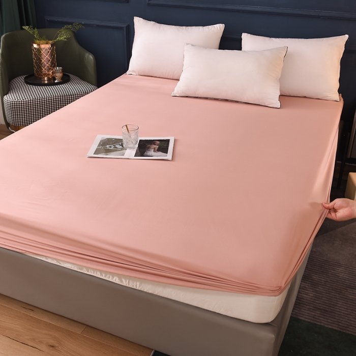 91家纺网 家纺一手货源 找家纺 甜之梦2025新款13374经典北欧风工艺款纯色单床笠 玉色