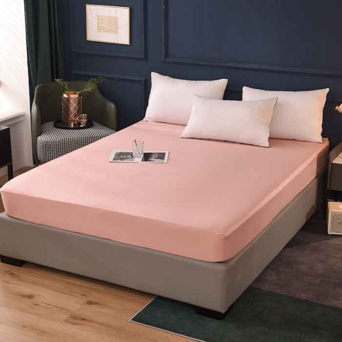 91家纺网 家纺一手货源 找家纺 甜之梦2025新款13374经典北欧风工艺款纯色单床笠 玉色