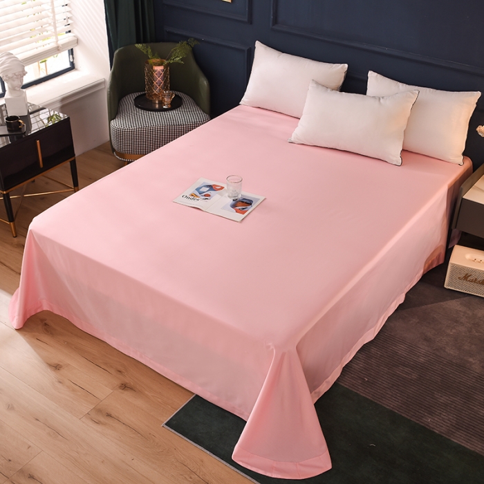 91家纺网 家纺一手货源 找家纺 甜之梦 2025新款13374经典工艺款纯色长绒棉床单 粉色