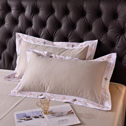 甜之梦2025新款13374经典北欧风工艺款纯色枕套 浅灰