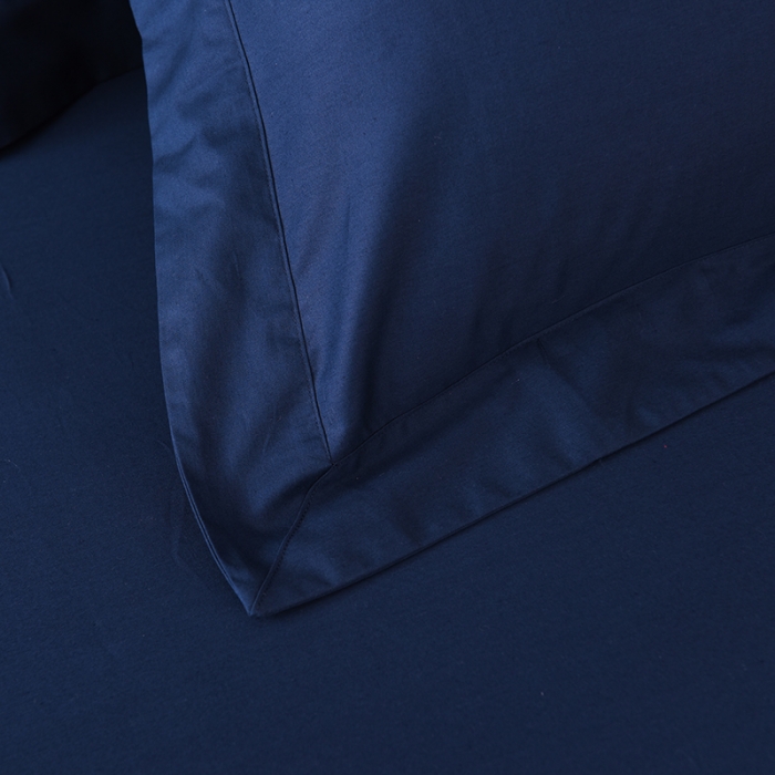 91家纺网 家纺一手货源 找家纺 甜之梦 2025新款13374经典工艺款纯色长绒棉床笠 藏青