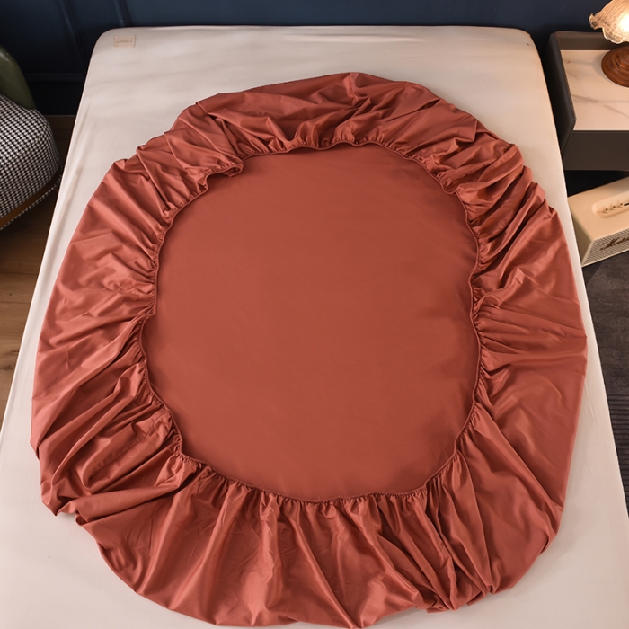 91家纺网 家纺一手货源 找家纺 甜之梦 2025新款13374经典工艺款纯色长绒棉床笠 咖色