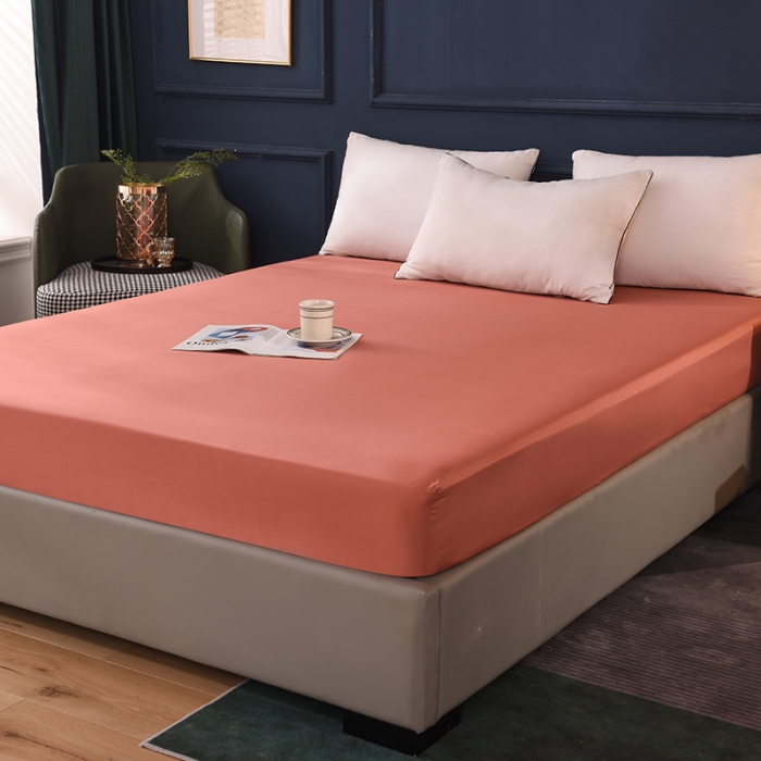 91家纺网 家纺一手货源 找家纺 甜之梦 2025新款13374经典工艺款纯色长绒棉床笠 咖色