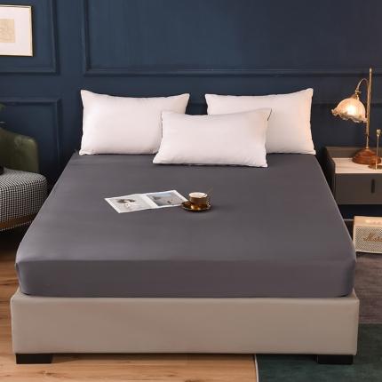 91家纺网 家纺一手货源 找家纺 甜之梦 2025新款13374经典工艺款纯色长绒棉床笠深灰色