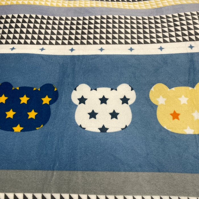 91家纺网 家纺一手货源 找家纺 珺柔家纺2021新款牛奶绒印花四件套 可爱小熊