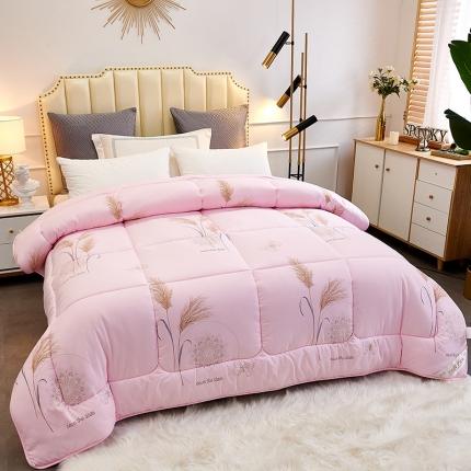 总欧雅搁2025新款羽丝绒冬被 被子被芯春秋被冬被 花寐-粉