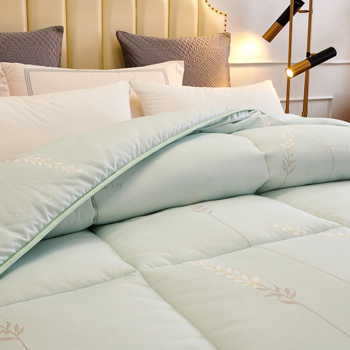 91家纺网 家纺一手货源 找家纺 总欧雅搁2025新款羽丝绒冬被 被子被芯春秋被冬被 清新花语