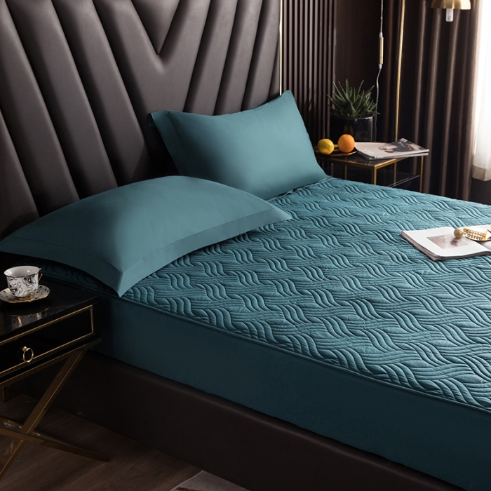 91家纺网 家纺一手货源 找家纺 （总）小米笠 2021新60长绒棉夹棉床笠全棉纯棉单床笠