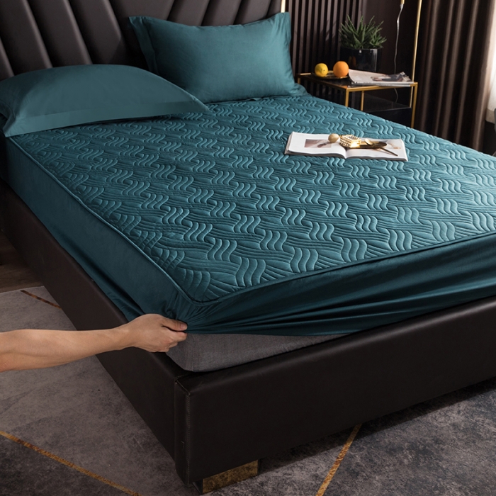 91家纺网 家纺一手货源 找家纺 （总）小米笠 2021新60长绒棉夹棉床笠全棉纯棉单床笠