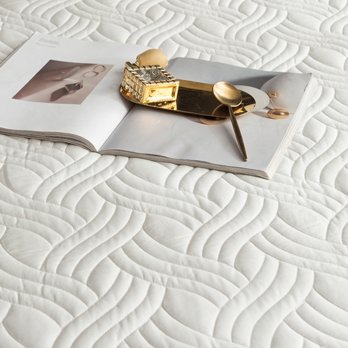 91家纺网 家纺一手货源 找家纺 小米笠 2021新60长绒棉夹棉床笠全棉纯棉单床笠 雪域白