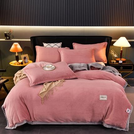 91家纺网 家纺一手货源 找家纺 （总）小牛席业2021新款色织牛奶绒系列四件套