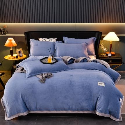 91家纺网 家纺一手货源 找家纺 （总）小牛席业2021新款色织牛奶绒系列四件套