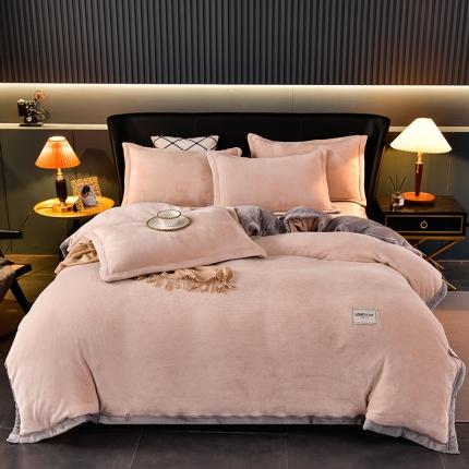 91家纺网 家纺一手货源 找家纺 （总）小牛席业2021新款色织牛奶绒系列四件套