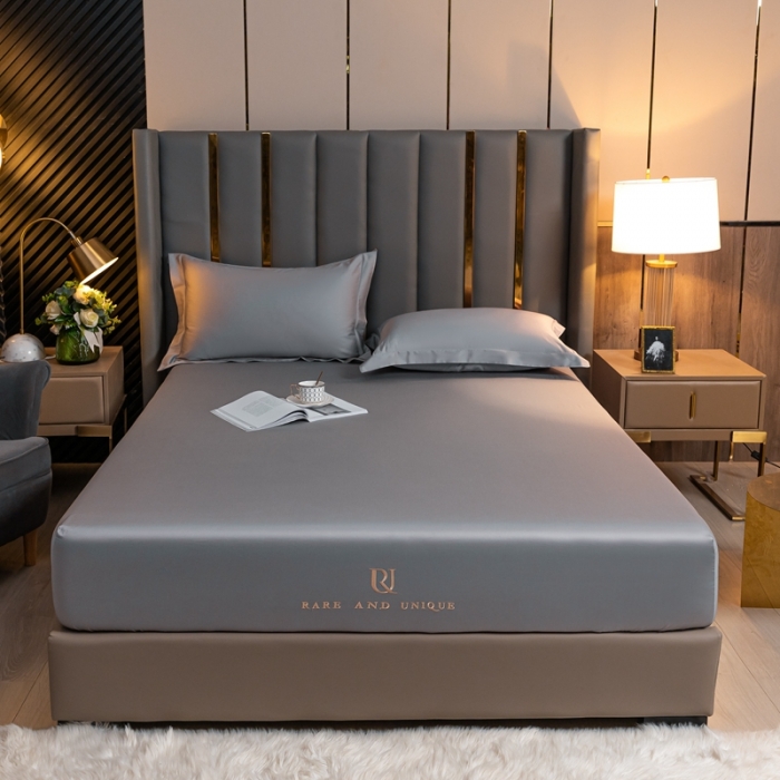 91家纺网 家纺一手货源 找家纺 （总）秀色 50支贡缎床笠单件全棉纯棉床罩三件套