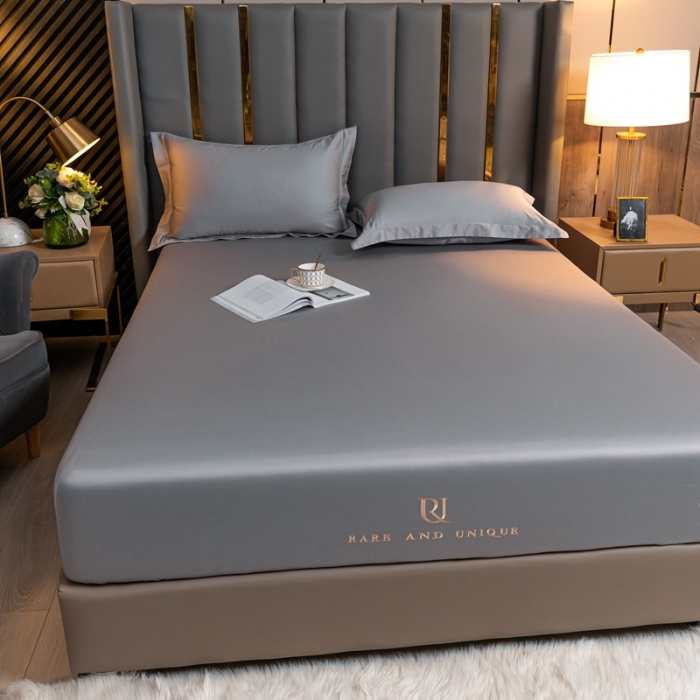 91家纺网 家纺一手货源 找家纺 （总）秀色 50支贡缎床笠单件全棉纯棉床罩三件套