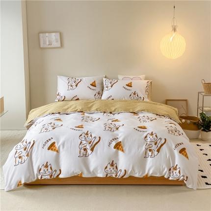 91家纺网 家纺一手货源 找家纺 (总）棉眠 2021新款全棉宠物商店卡通系列四件套